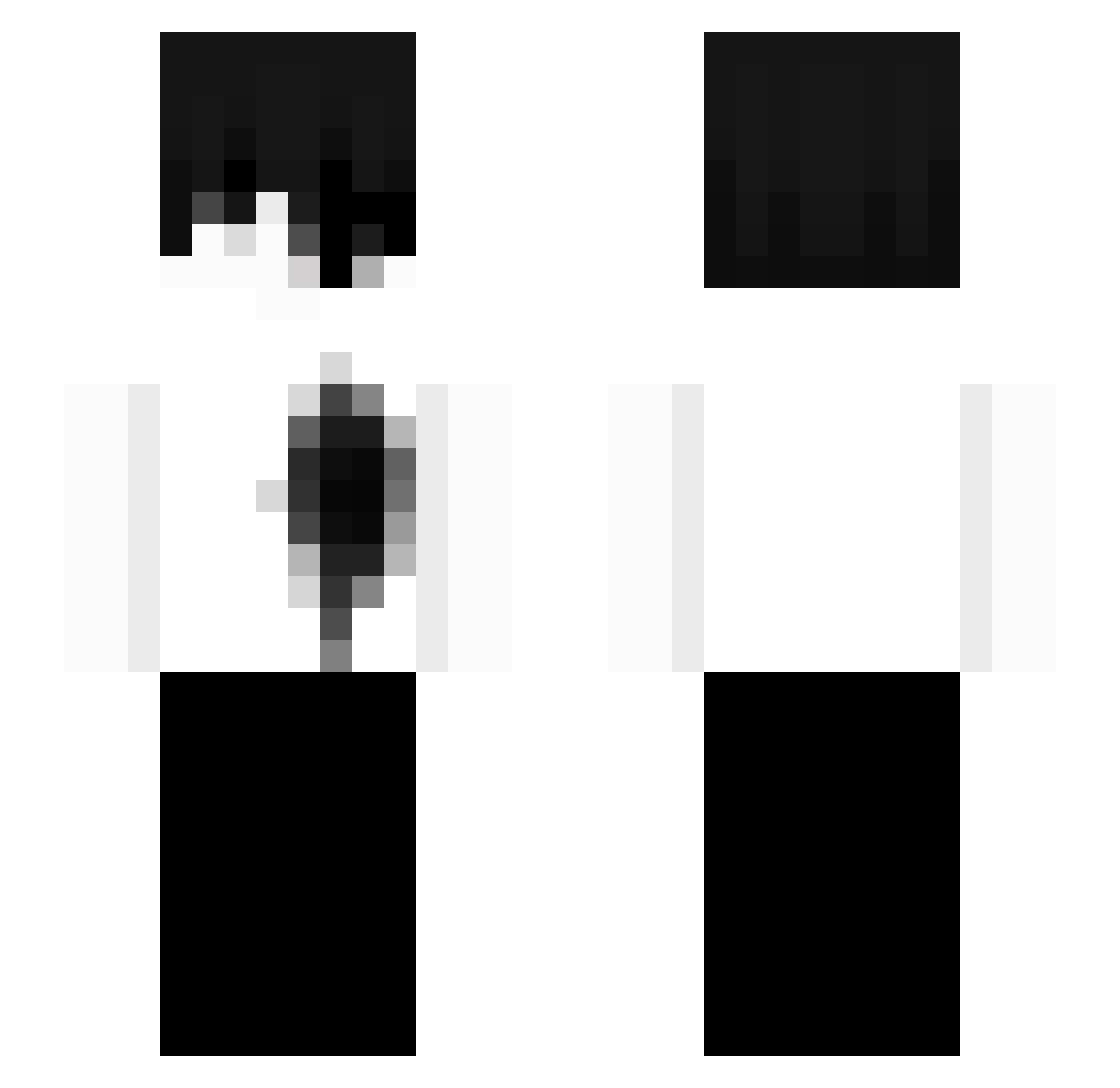 gruelings Minecraft skin, front and back view