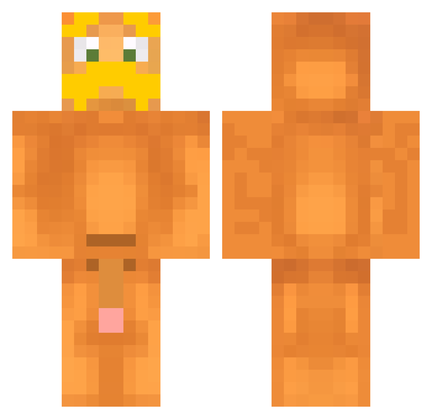 SkopIdo Minecraft skin, front and back view