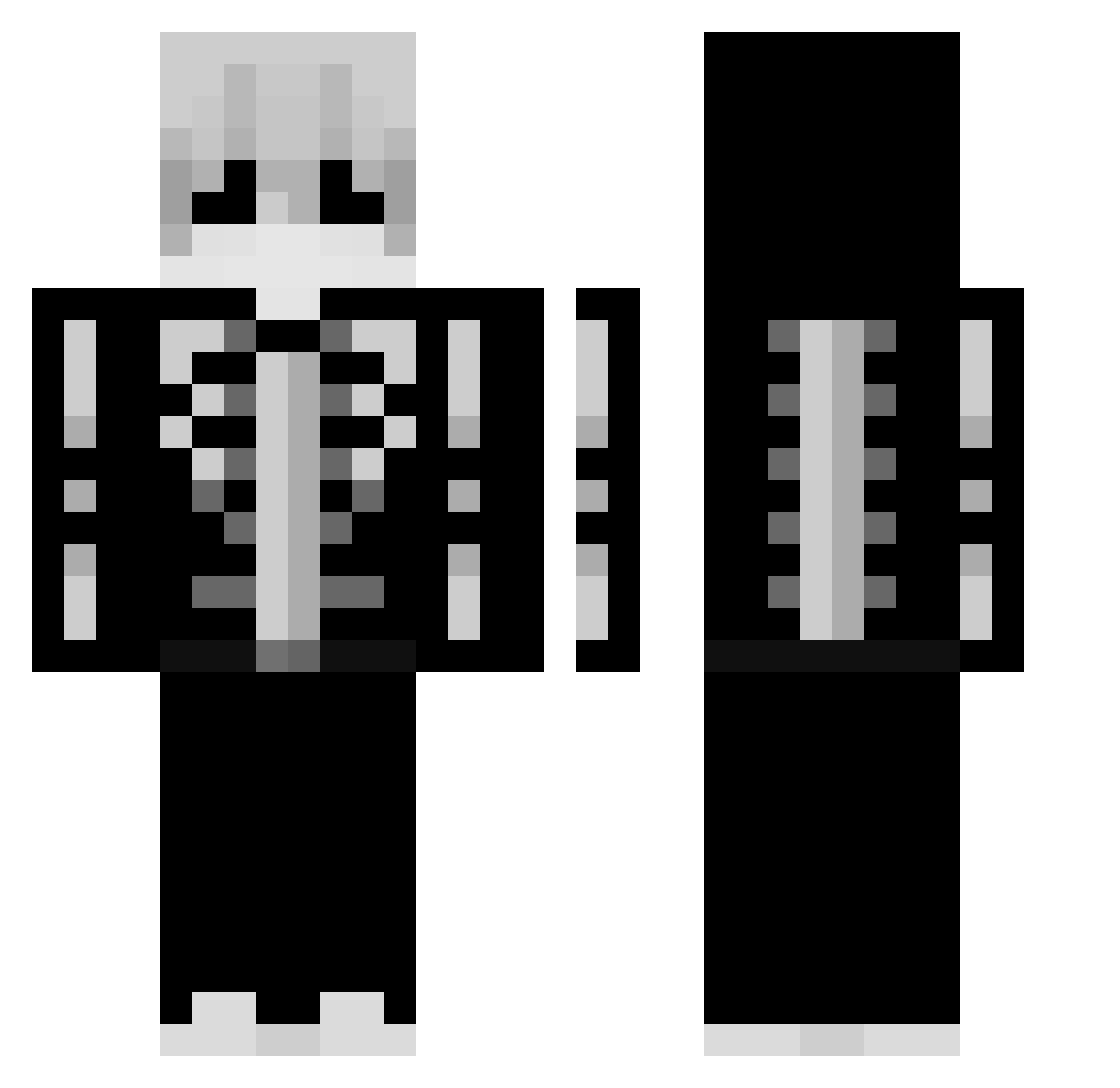 Lmeixiang Minecraft skin, front and back view