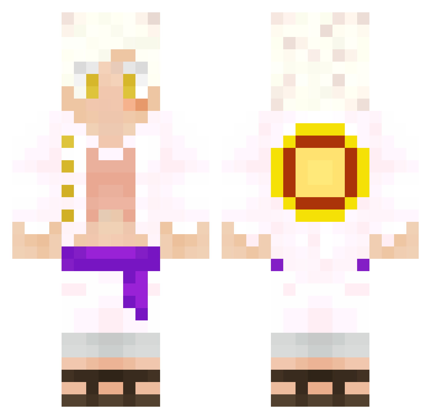 CameronBFan21 Minecraft skin, front and back view