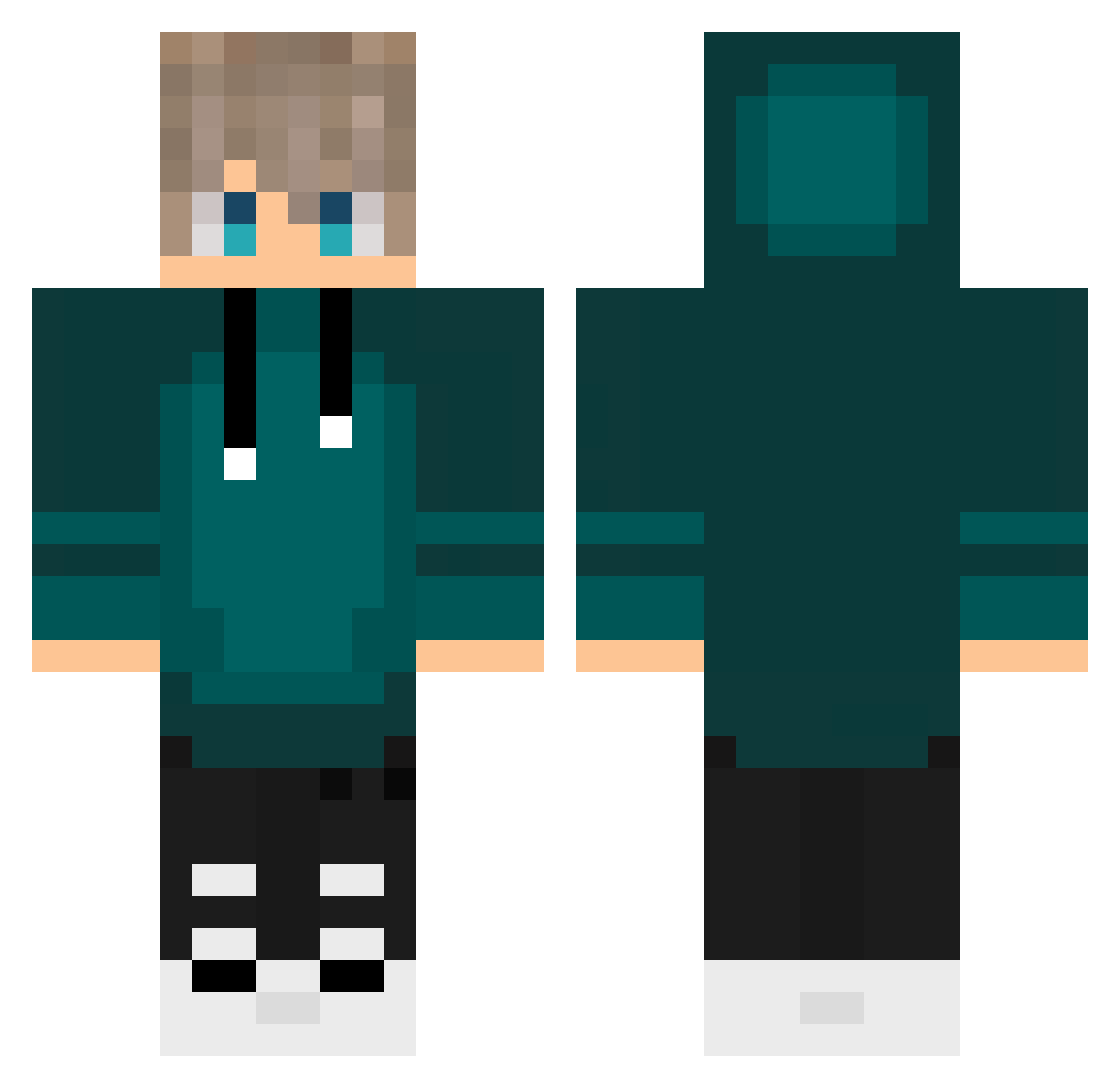 AppleCraftVN Minecraft skin, front and back view