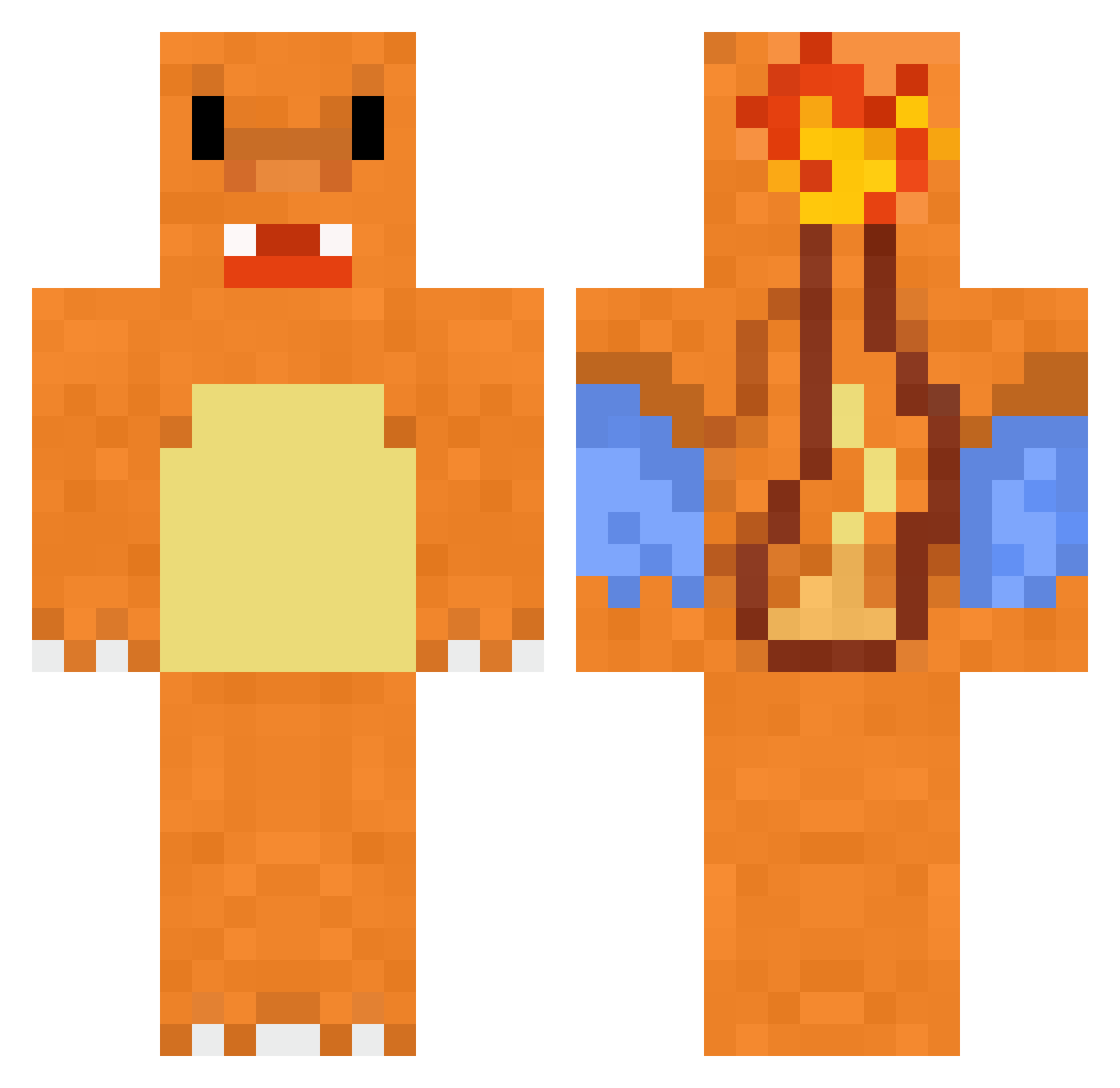 Beat_V Minecraft skin, front and back view