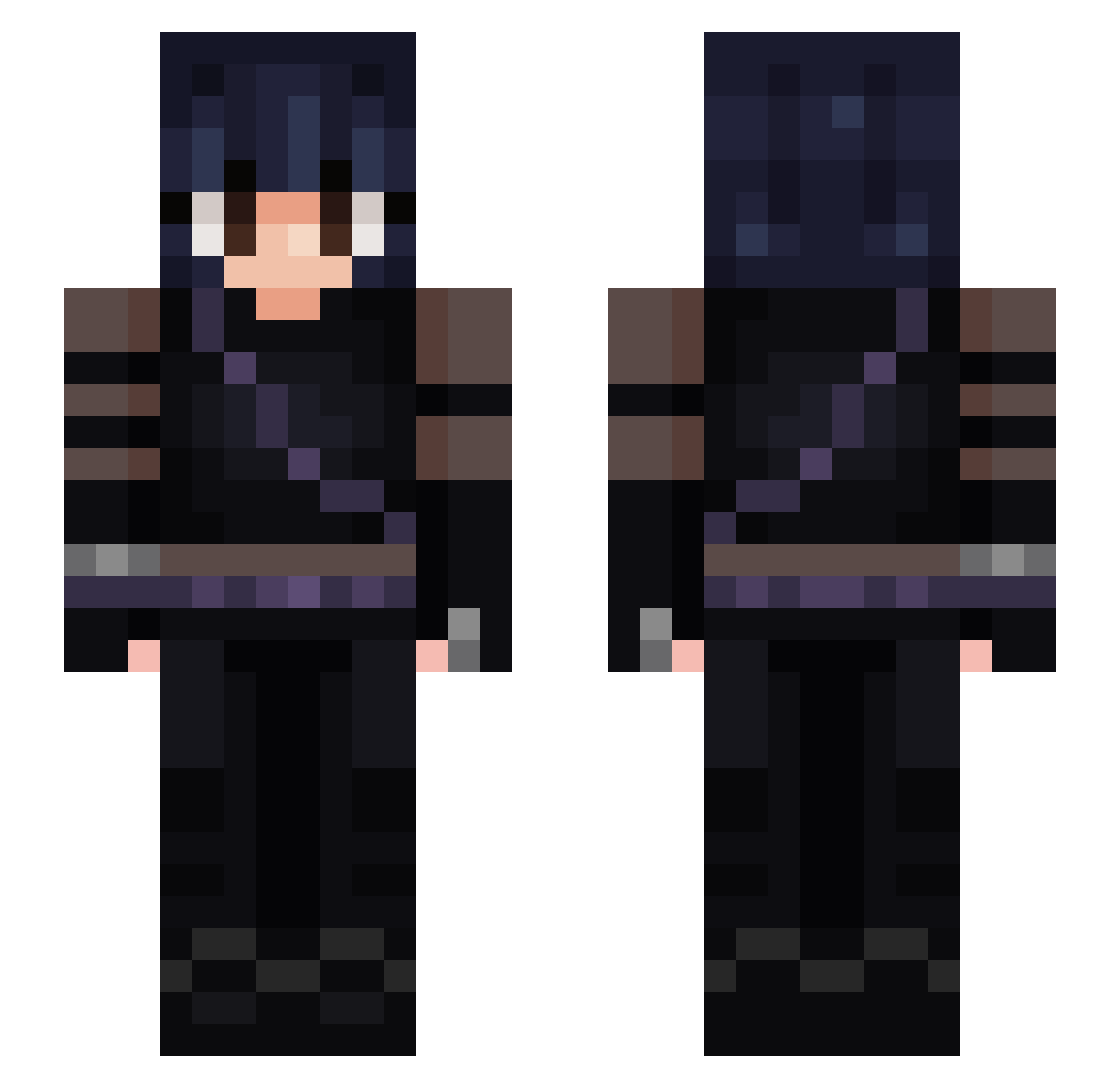 SweetDanielle Minecraft skin, front and back view