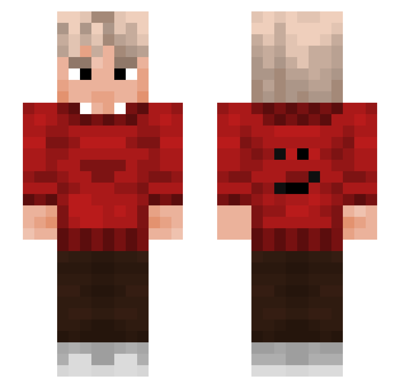 BestPerry Minecraft skin, front and back view