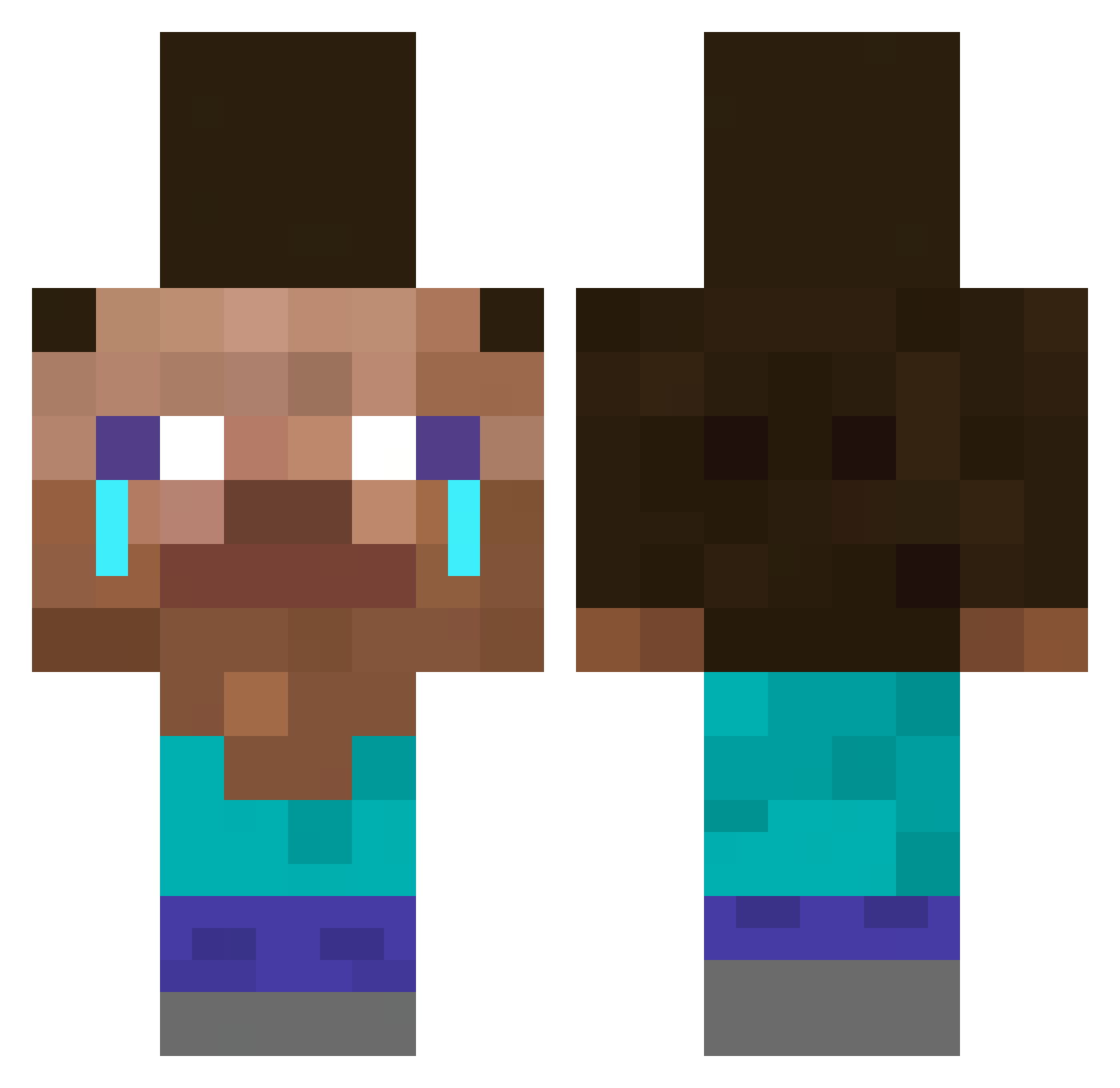 junji0119 Minecraft skin, front and back view