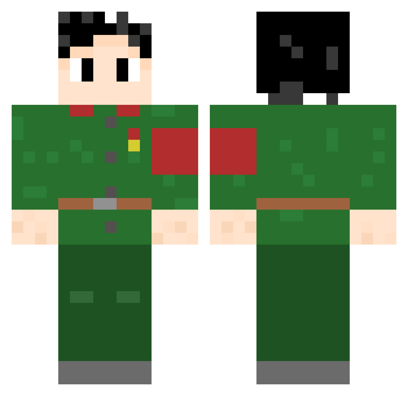z707 Minecraft skin, front and back view