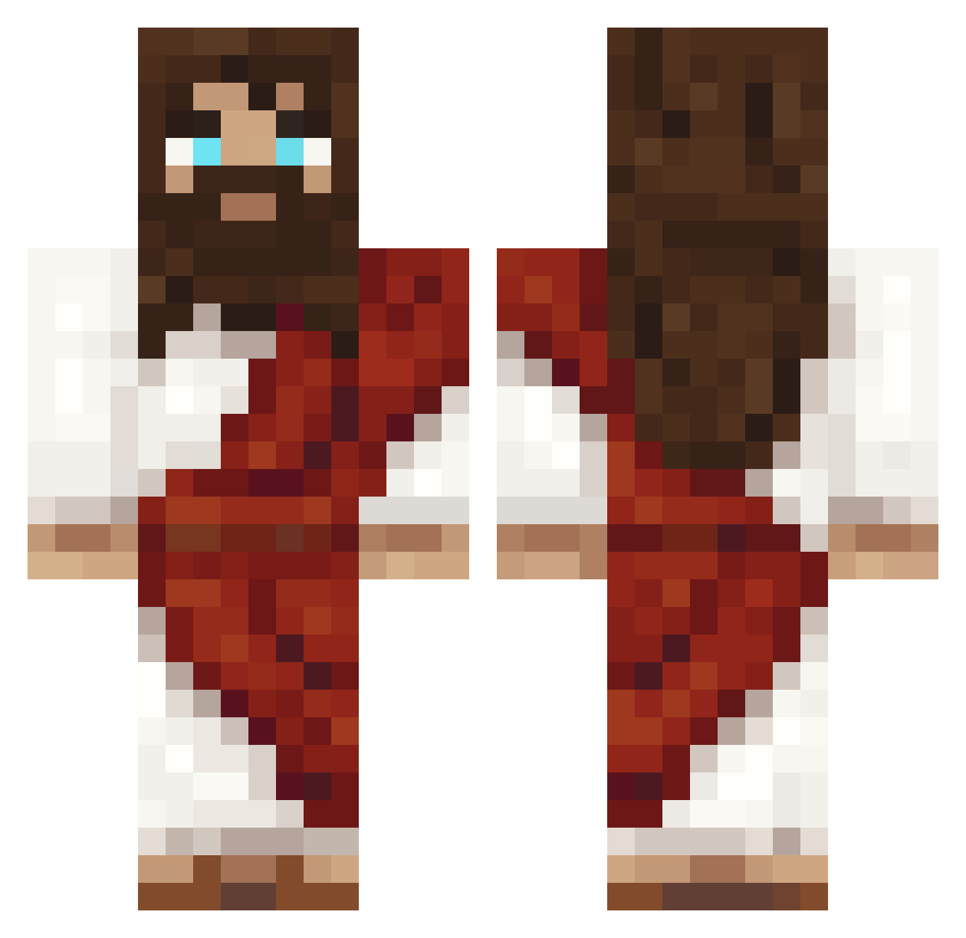 Ashesspiritious Minecraft skin, front and back view