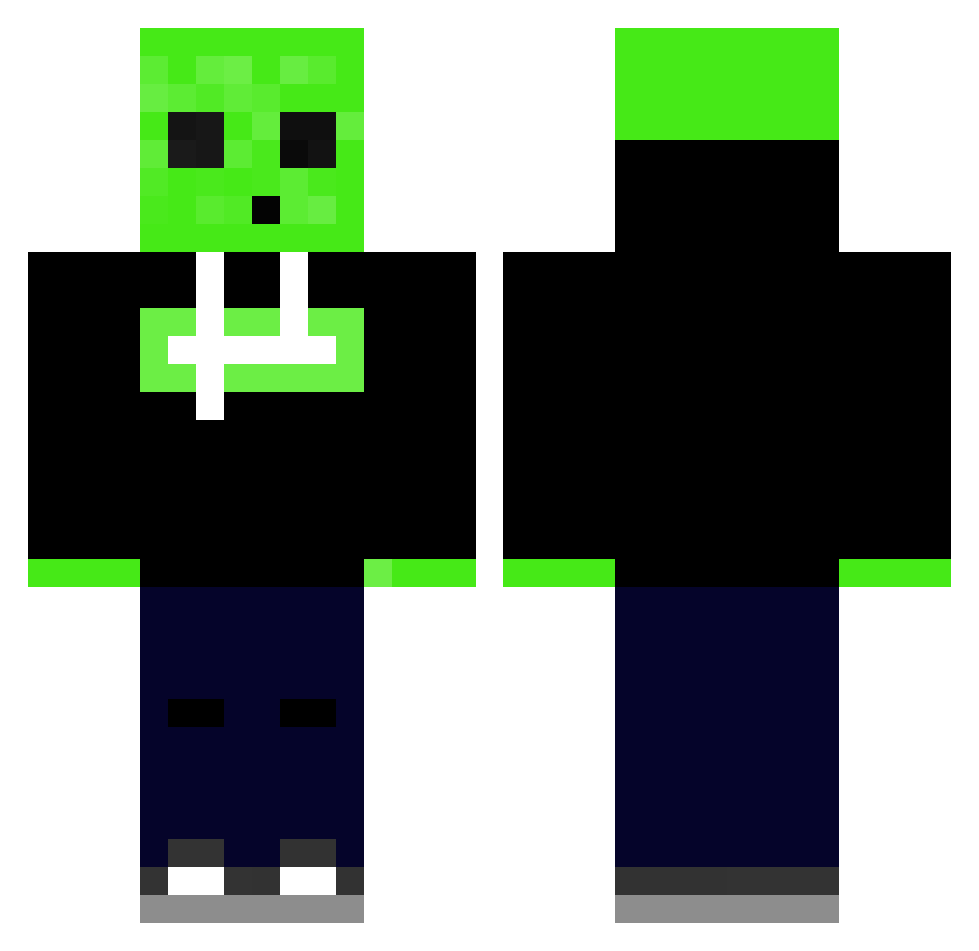ShivaPower10 Minecraft skin, front and back view