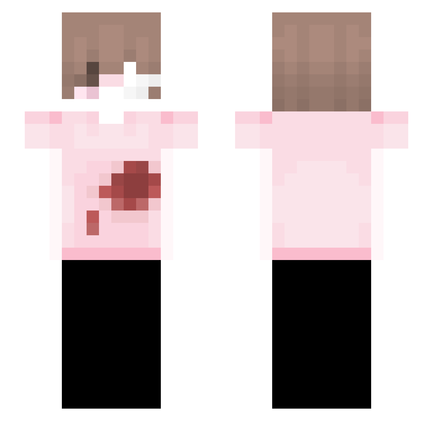 Lureard Minecraft skin, front and back view