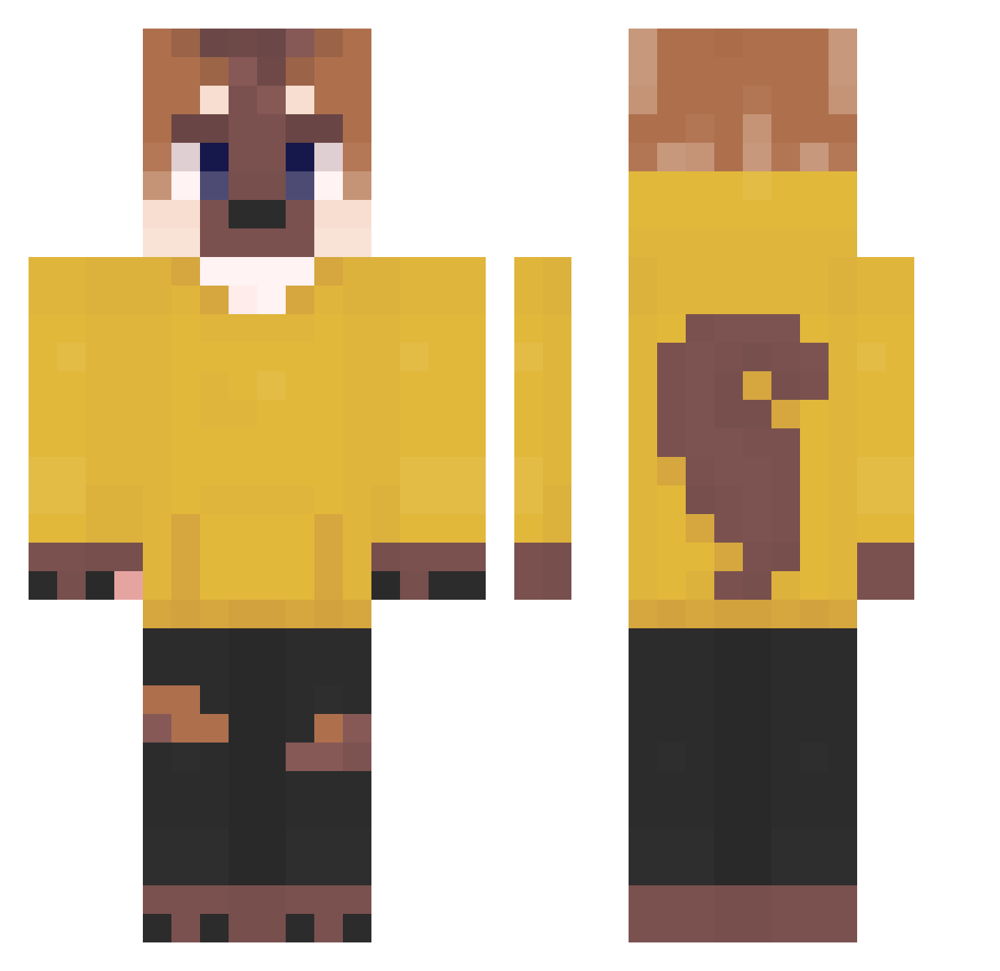 tytus3000 Minecraft skin, front and back view