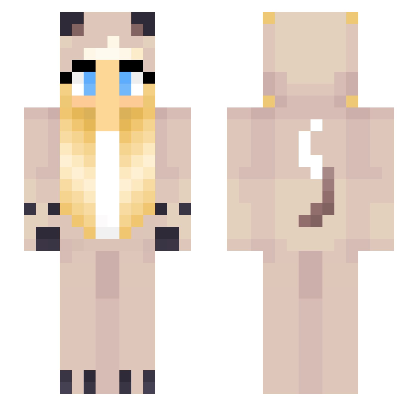 FraukeP3try Minecraft skin, front and back view