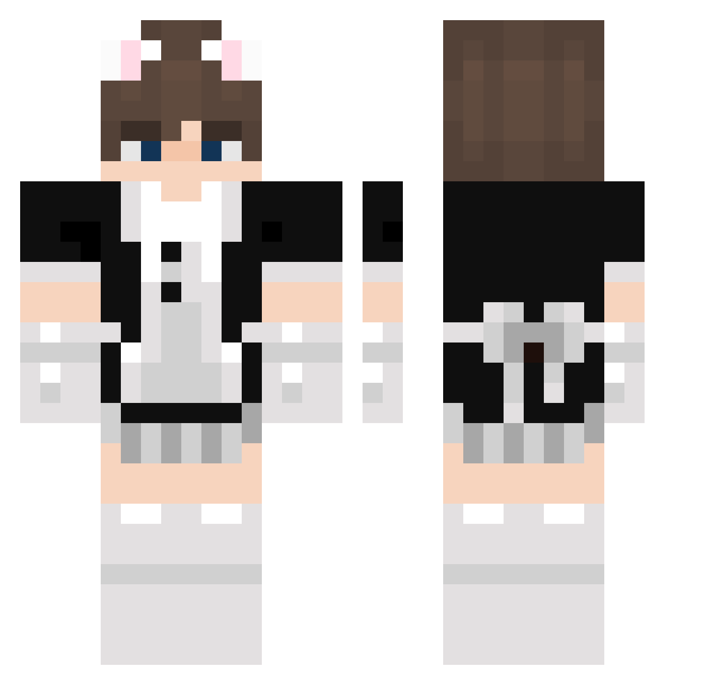 PlanC101 Minecraft skin, front and back view