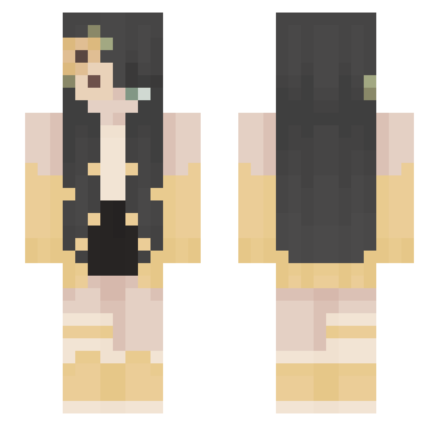 IDearest Minecraft skin, front and back view