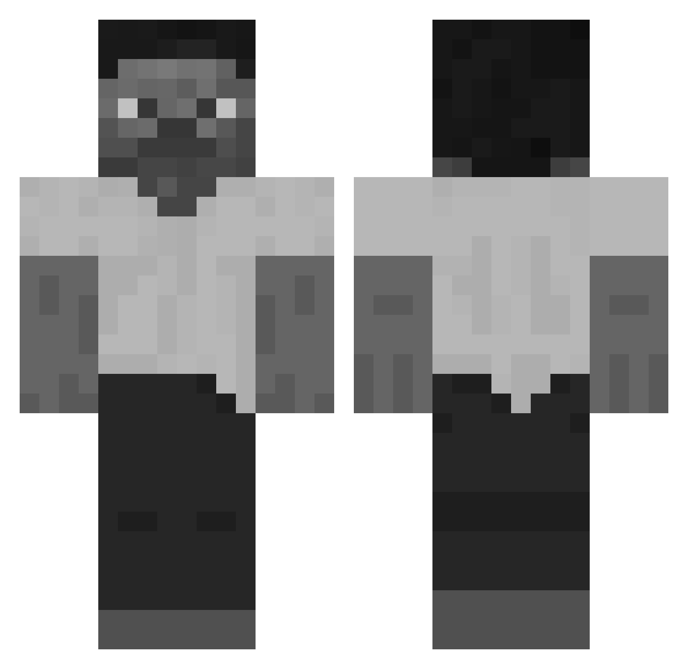 Yousyyyyy Minecraft skin, front and back view