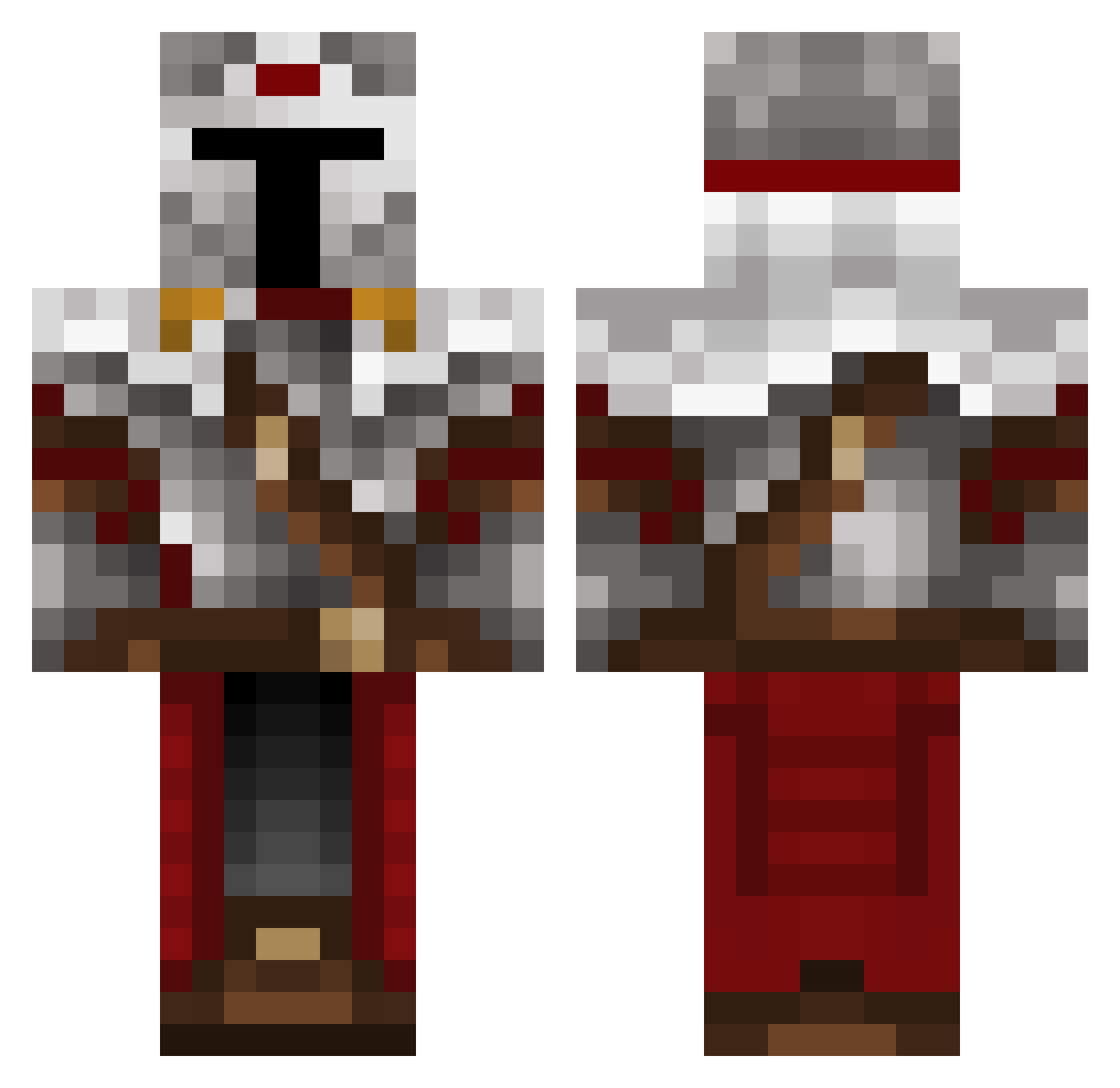 Kemaloglu Minecraft skin, front and back view
