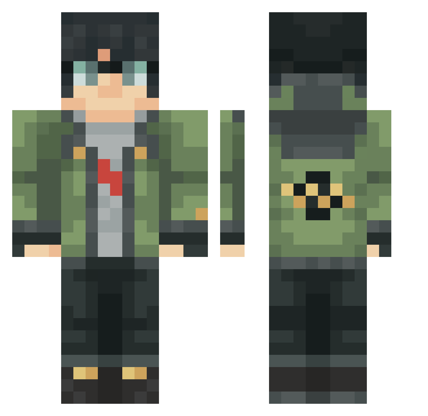 TheMoonCow1 Minecraft skin, front and back view