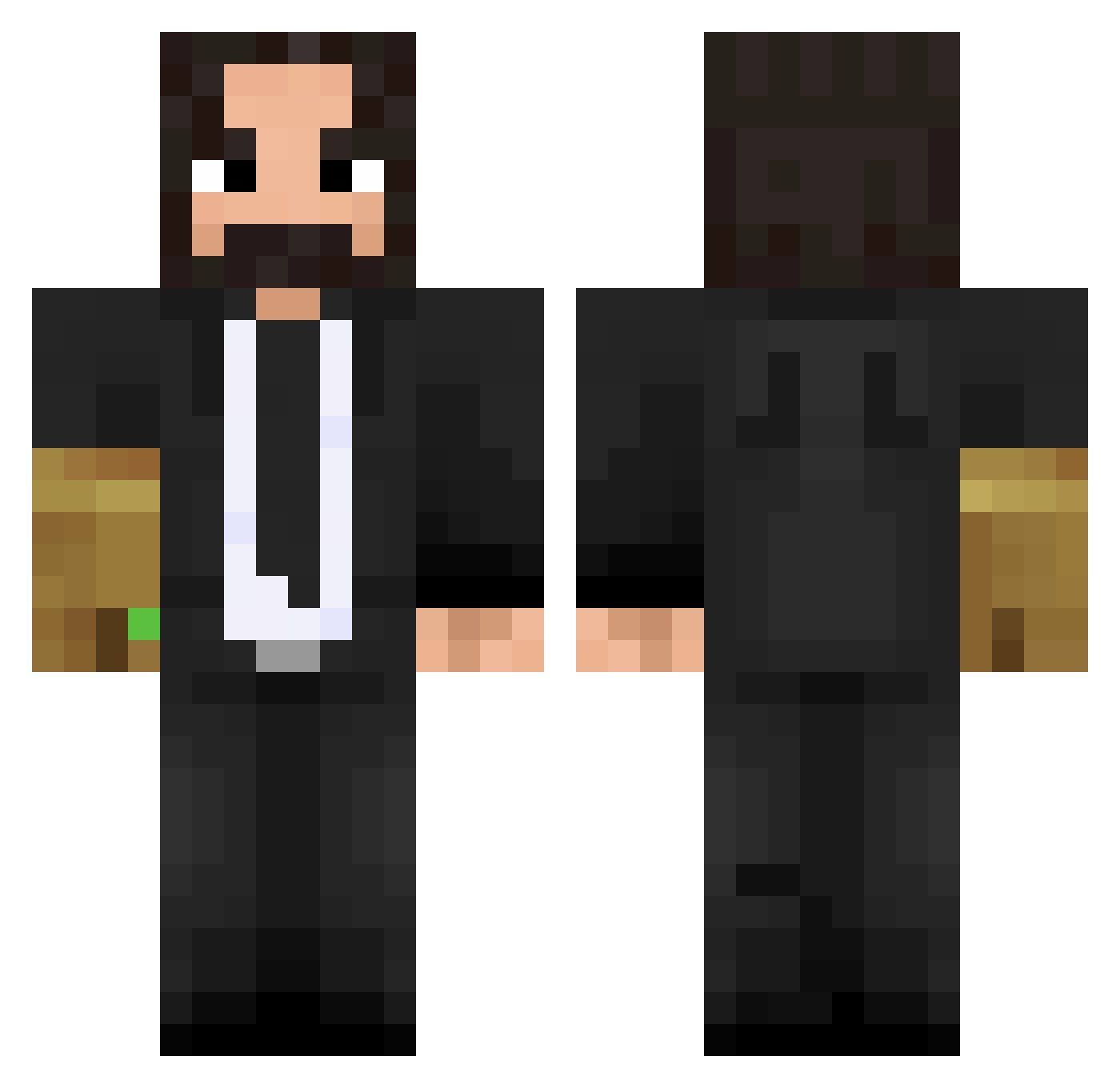SamMCL4 Minecraft skin, front and back view