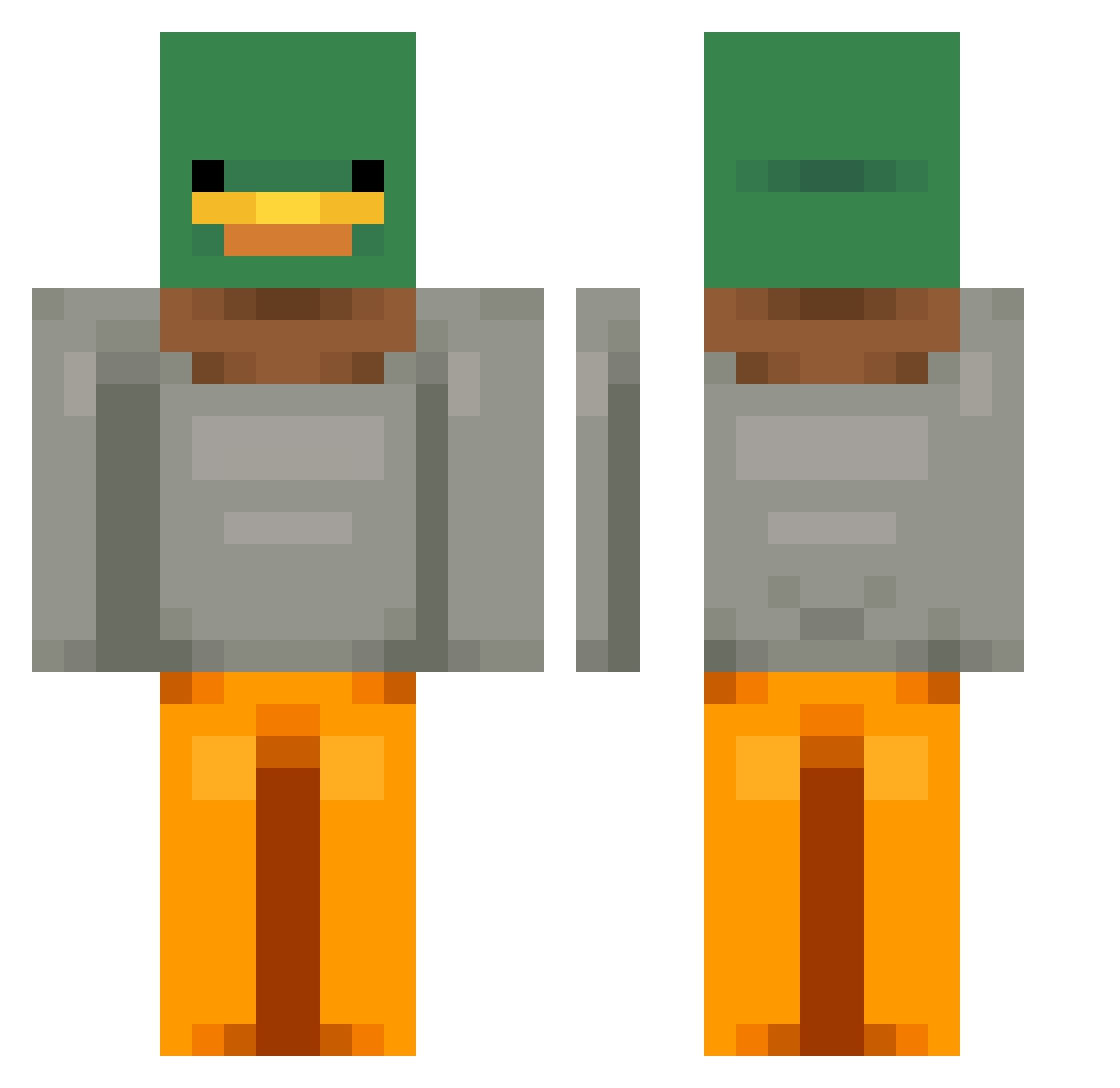 SerruSimo4 Minecraft skin, front and back view