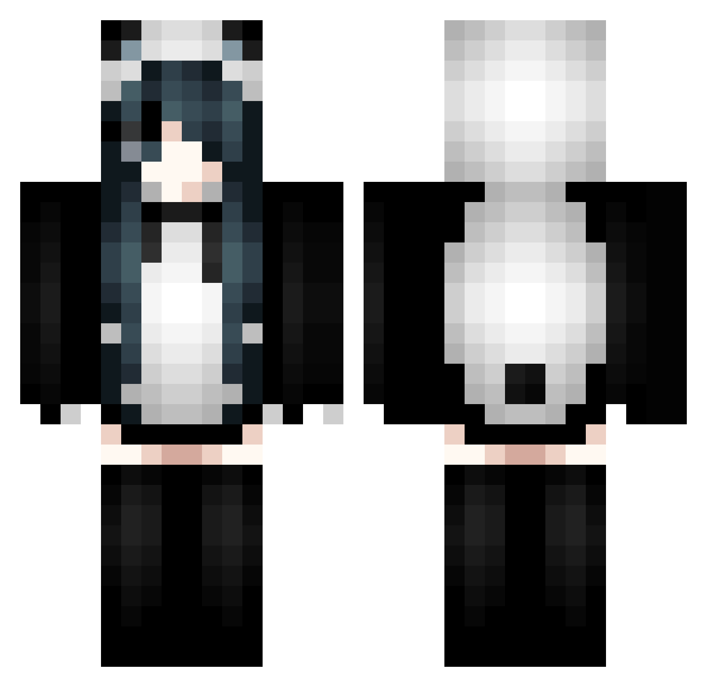 rawrzies Minecraft skin, front and back view