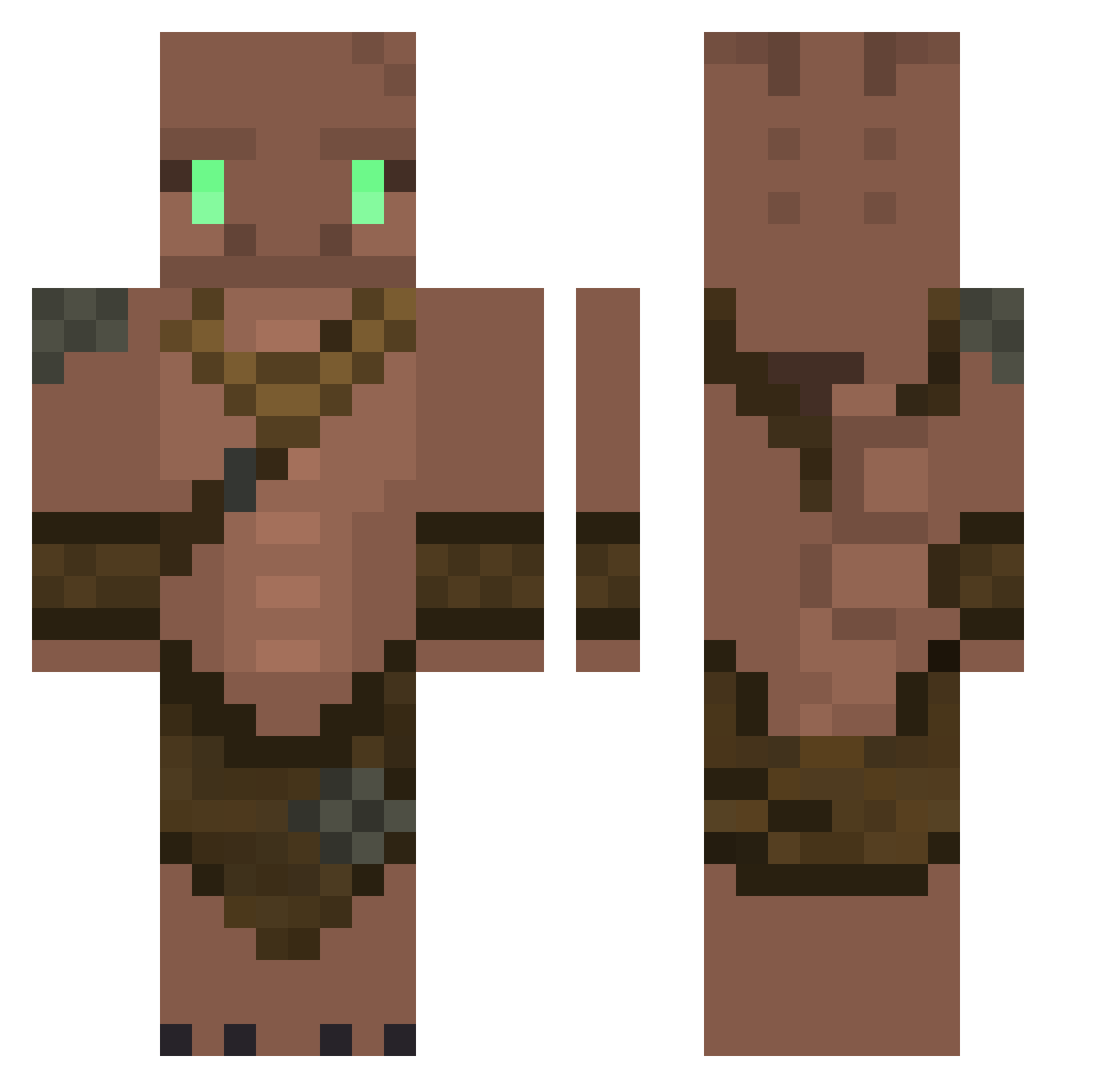 Drakan_The_Risen Minecraft skin, front and back view