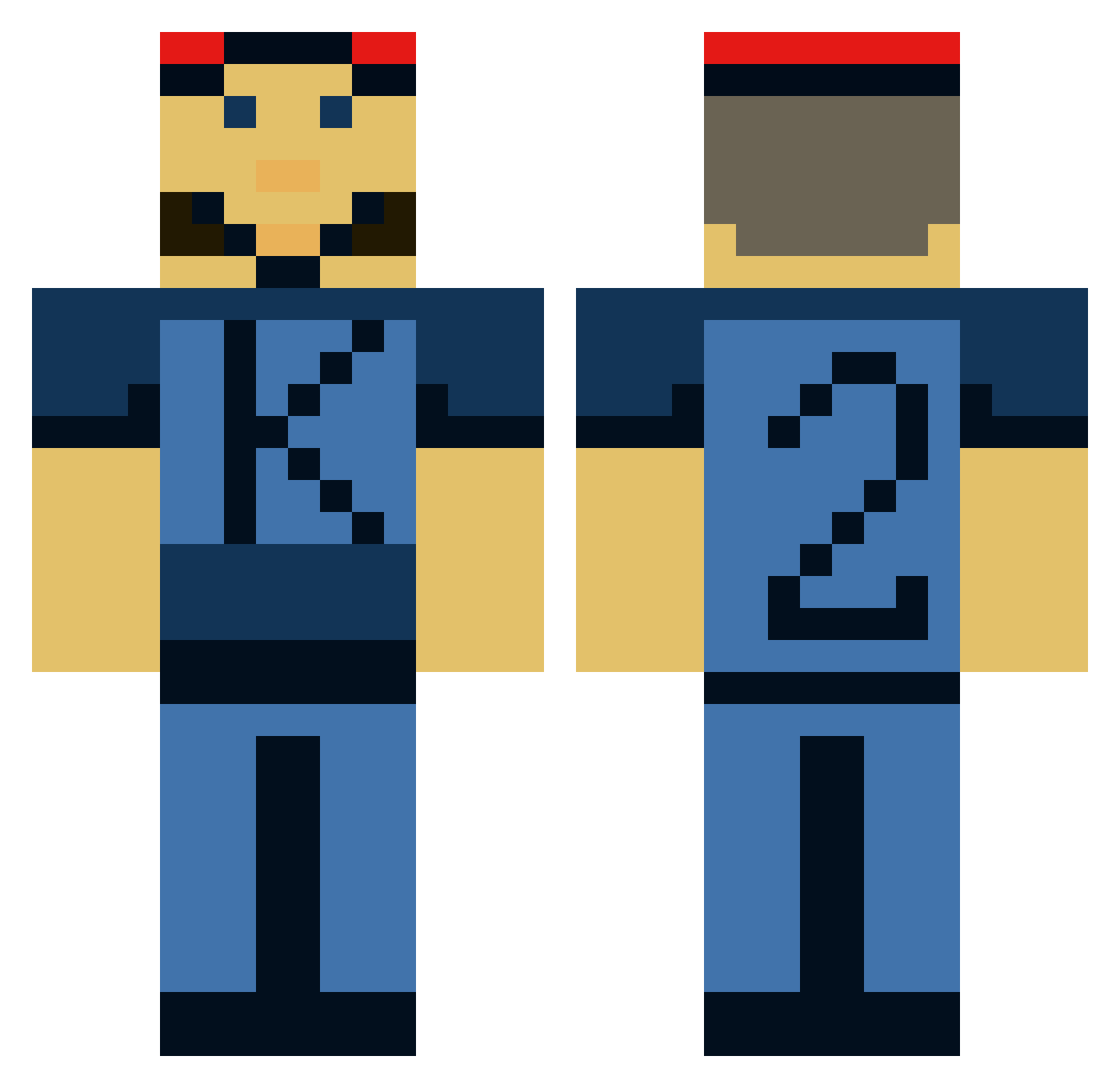 Konine2 Minecraft skin, front and back view