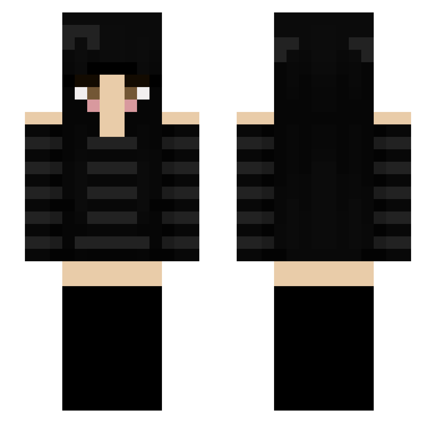 pozzanghera17 Minecraft skin, front and back view