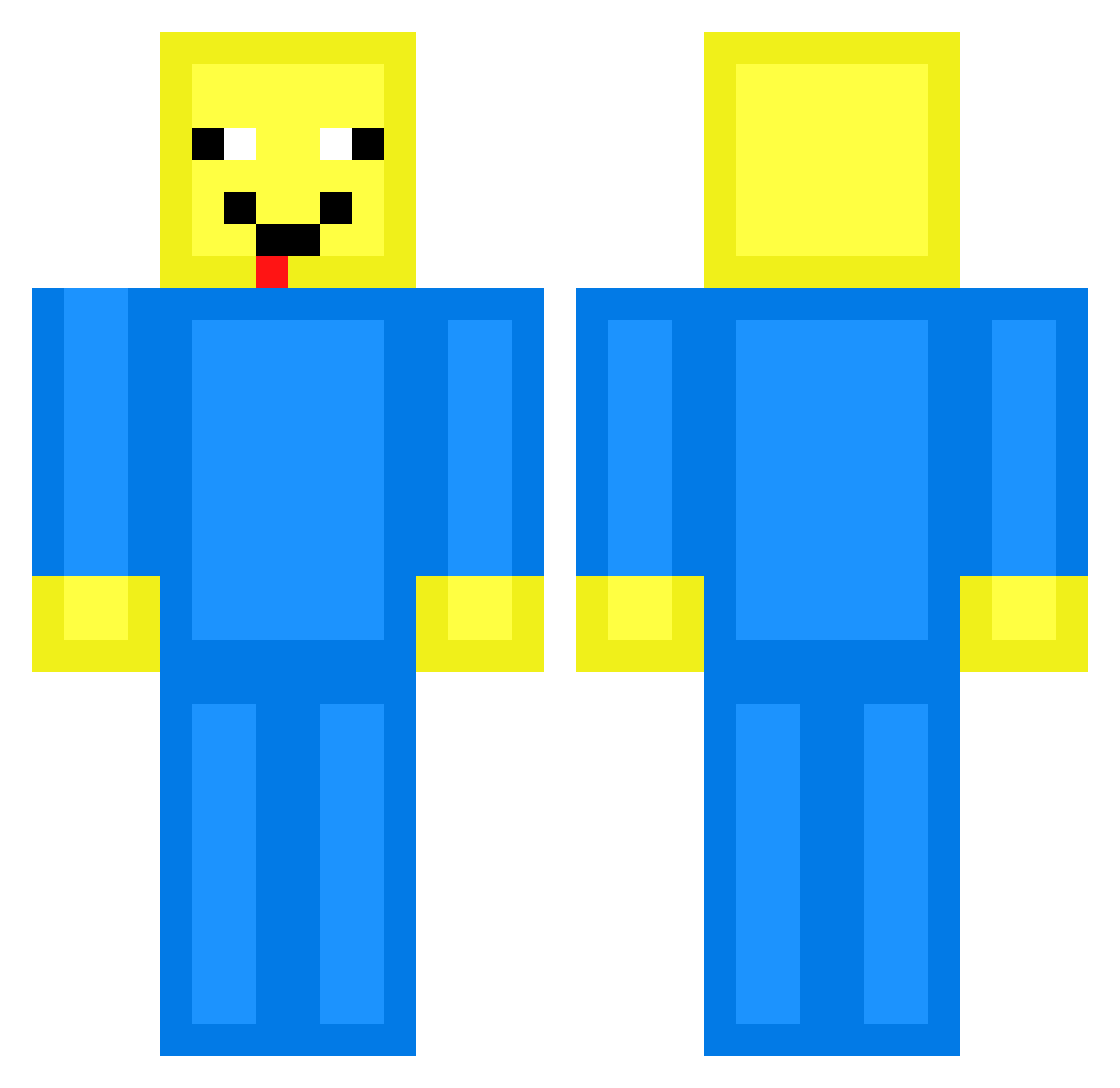 Juncrafter Minecraft skin, front and back view