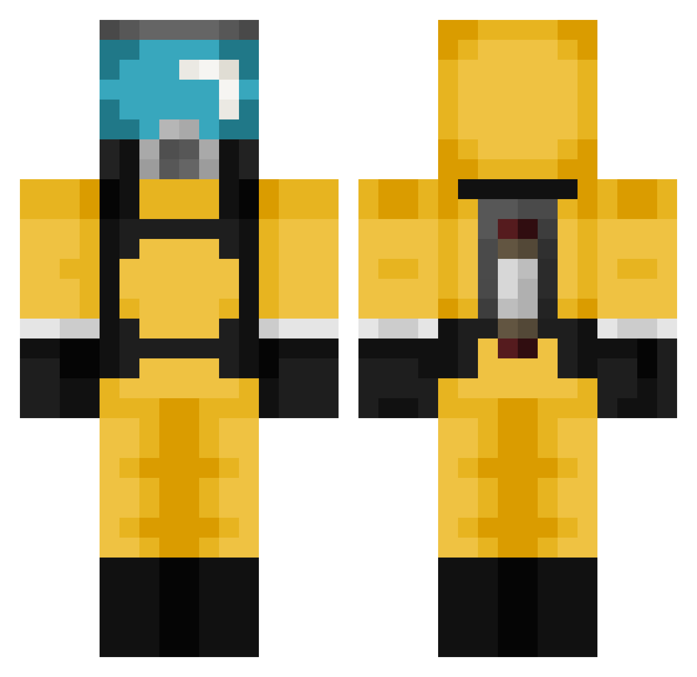 EGOlight Minecraft skin, front and back view
