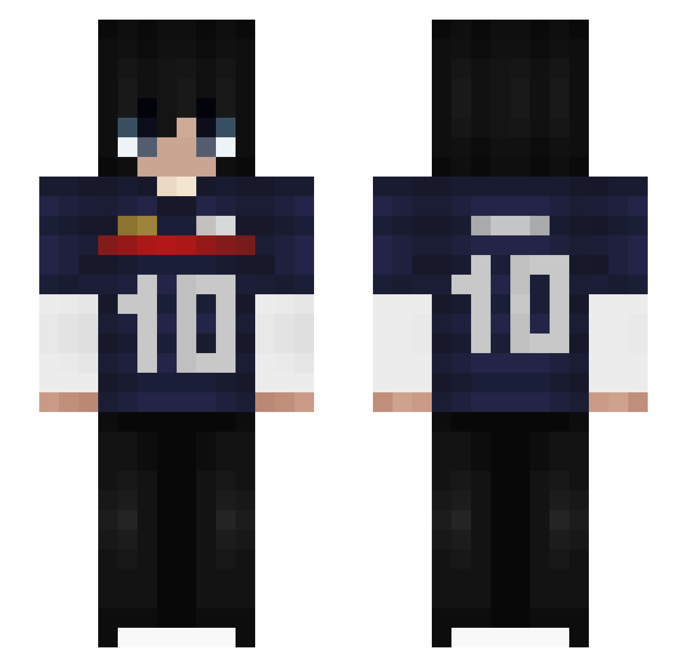 SillyBirbRay Minecraft skin, front and back view