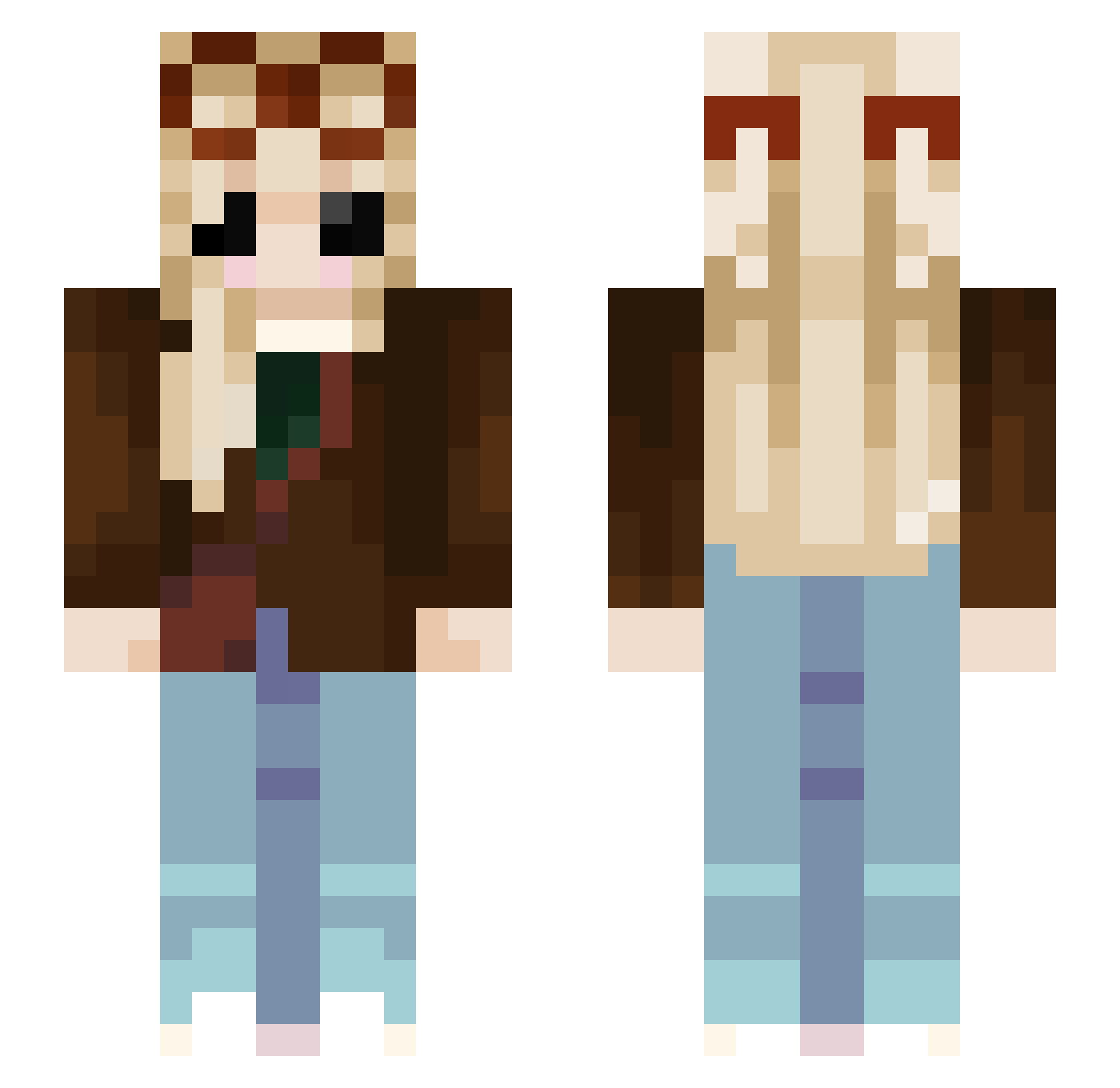 Little__Julia Minecraft skin, front and back view