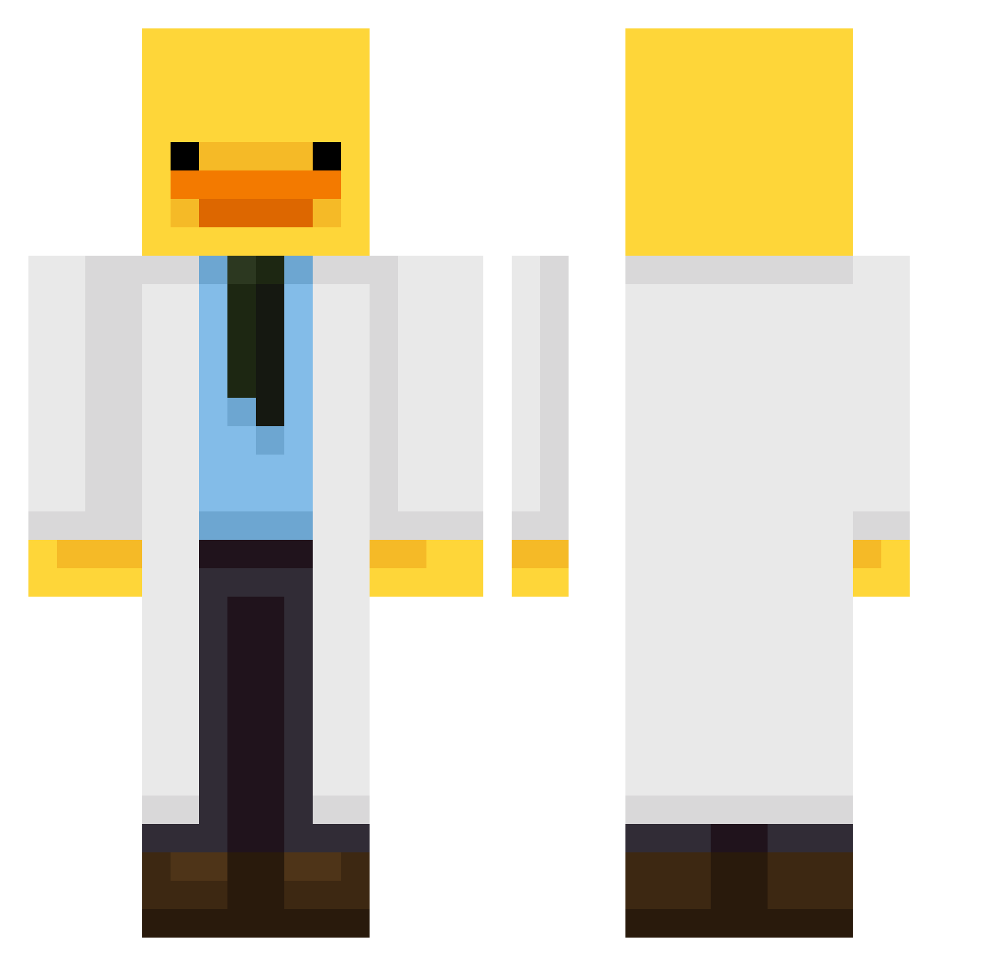 SkinEditor Minecraft skin, front and back view