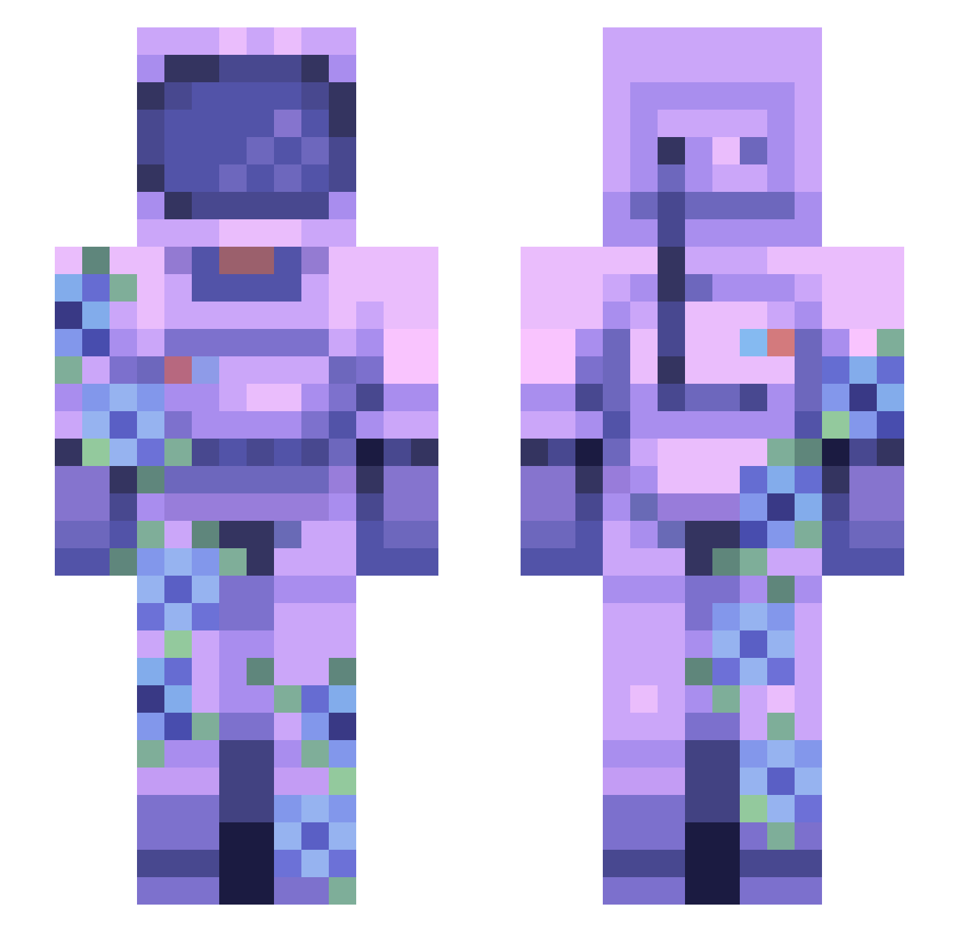ReadySauce Minecraft skin, front and back view