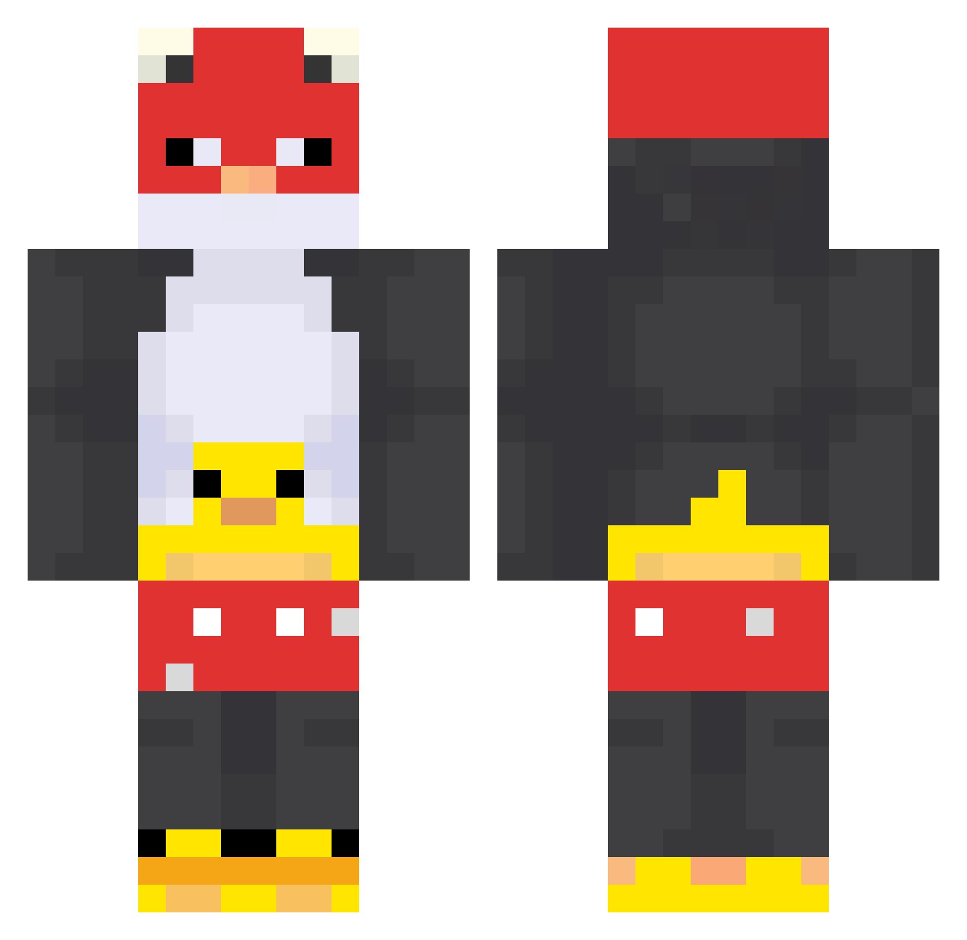 Rileey Minecraft skin, front and back view