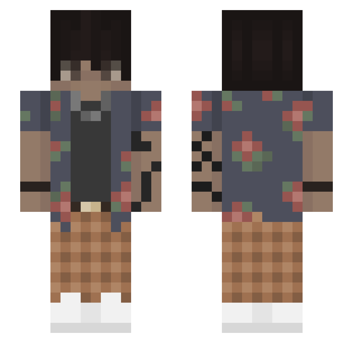 WyldesDevil Minecraft skin, front and back view