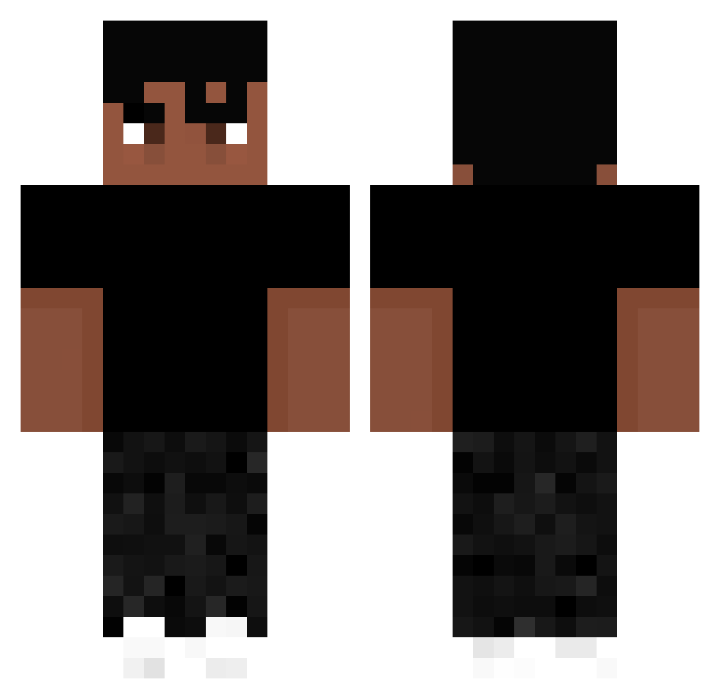 swordandshields Minecraft skin, front and back view