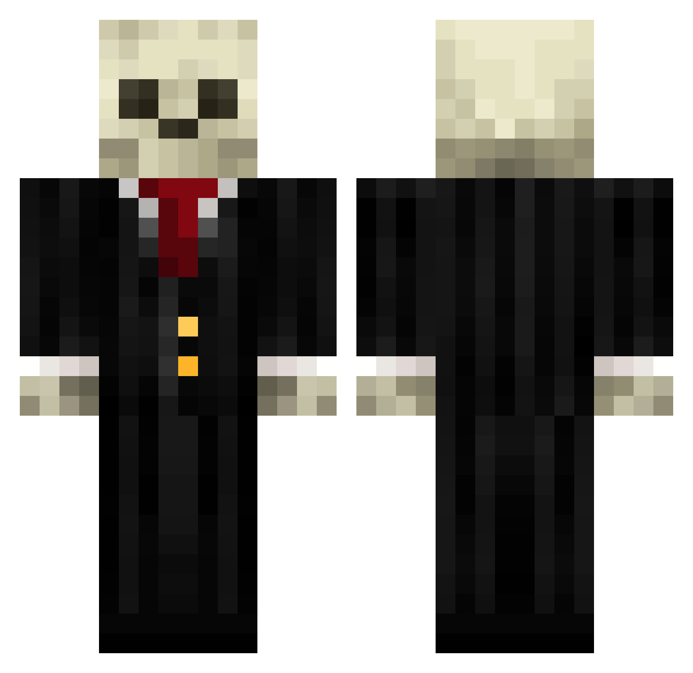 x3_Yami_S Minecraft skin, front and back view