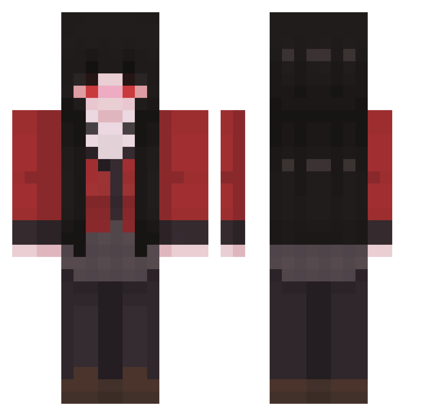 Veldora38 Minecraft skin, front and back view