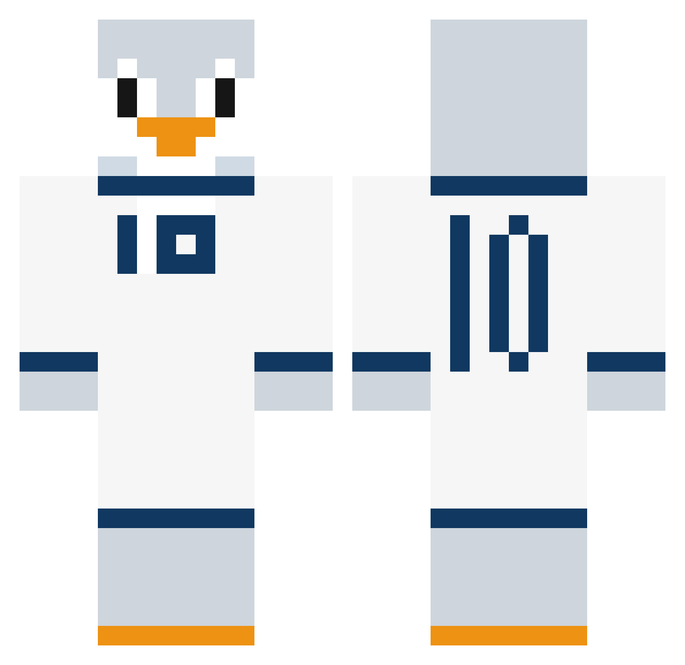 Atomic_Penguin_ Minecraft skin, front and back view