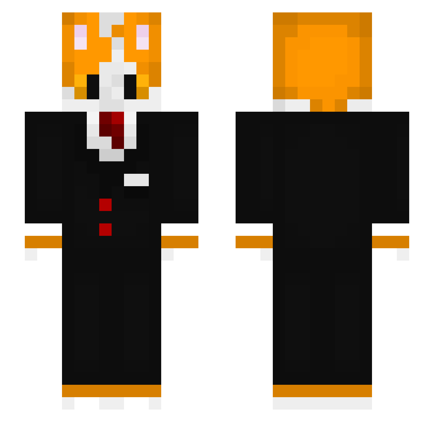 DeviousGees Minecraft skin, front and back view