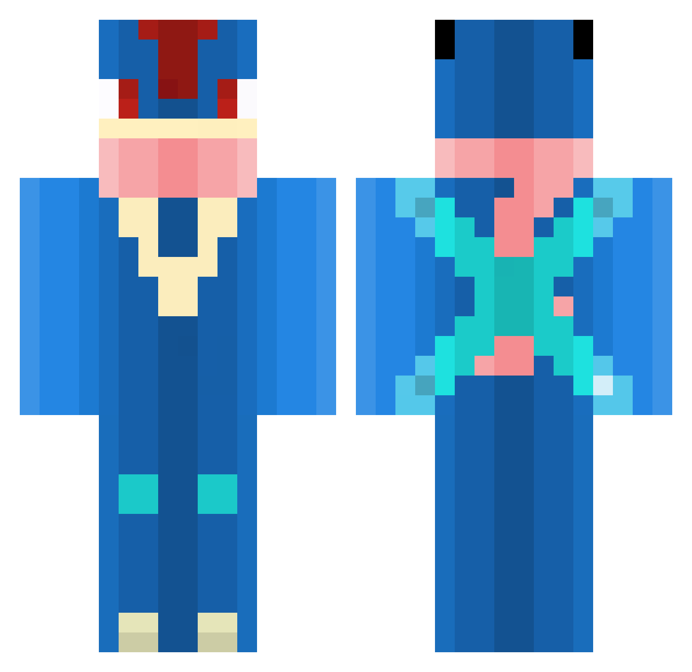 AidaNinja11 Minecraft skin, front and back view