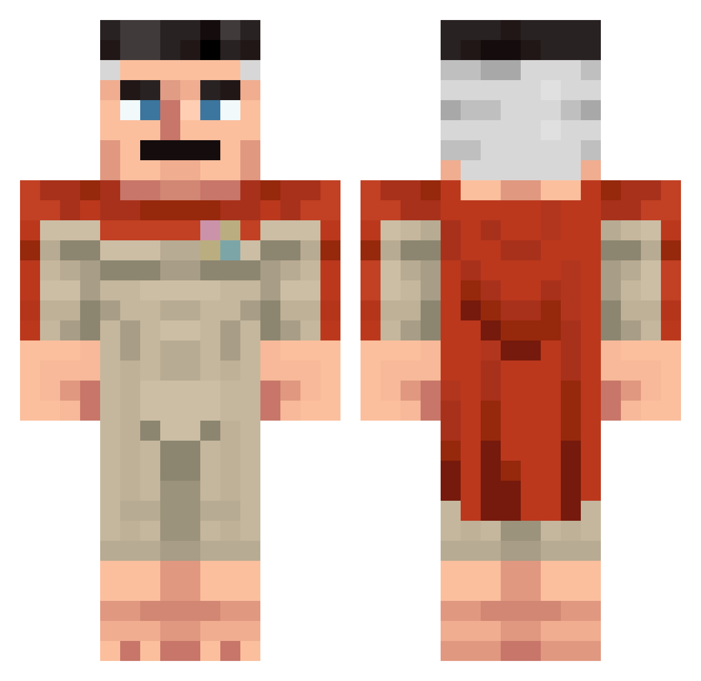 s1mile9 Minecraft skin, front and back view