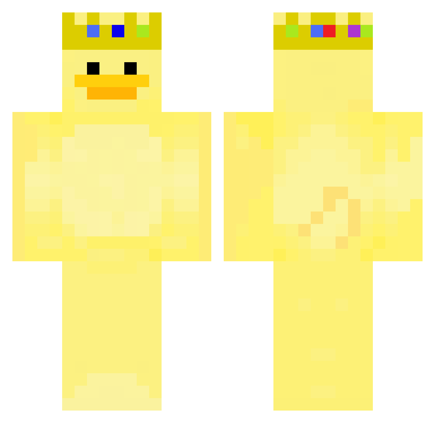 shade_XP Minecraft skin, front and back view