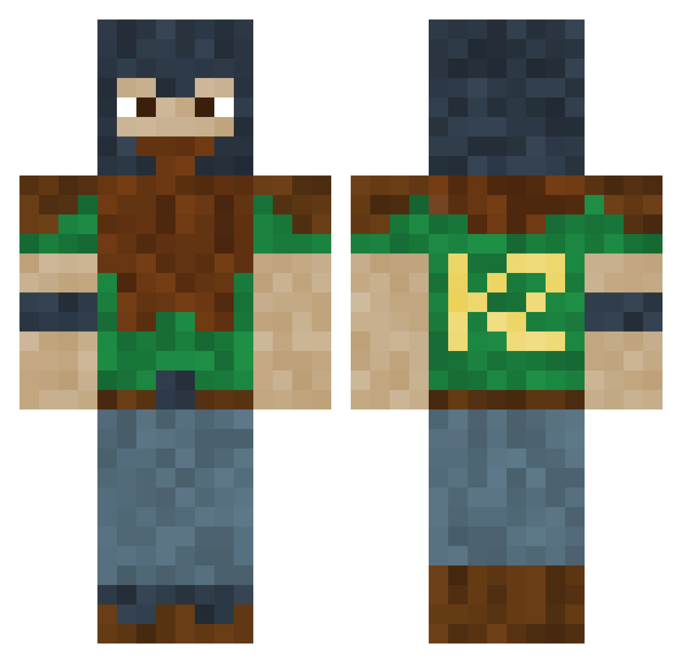 Dari Minecraft skin, front and back view
