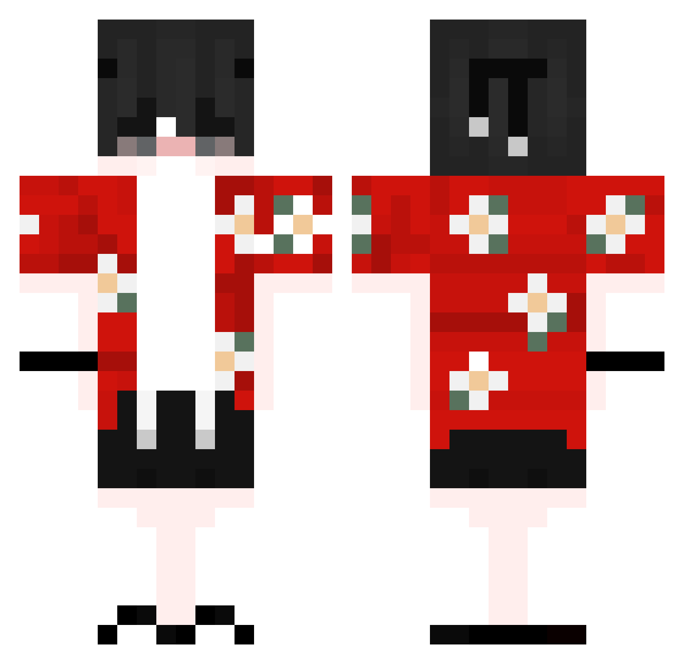 ONIKOOX Minecraft skin, front and back view