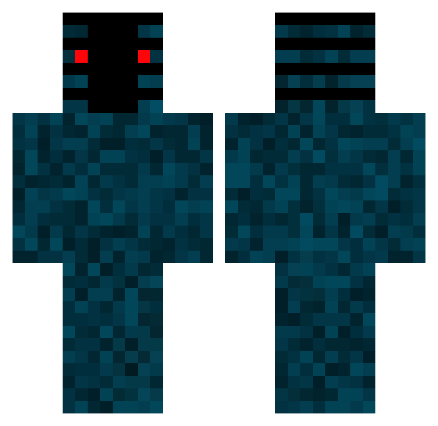 Jonski Minecraft skin, front and back view
