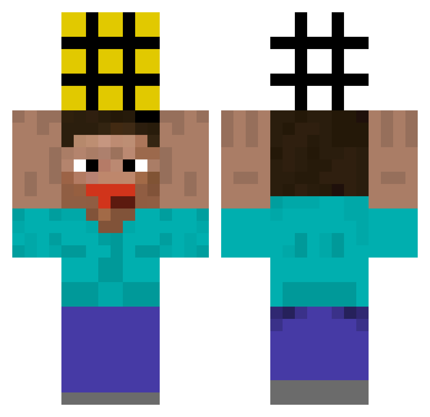 braianwar Minecraft skin, front and back view
