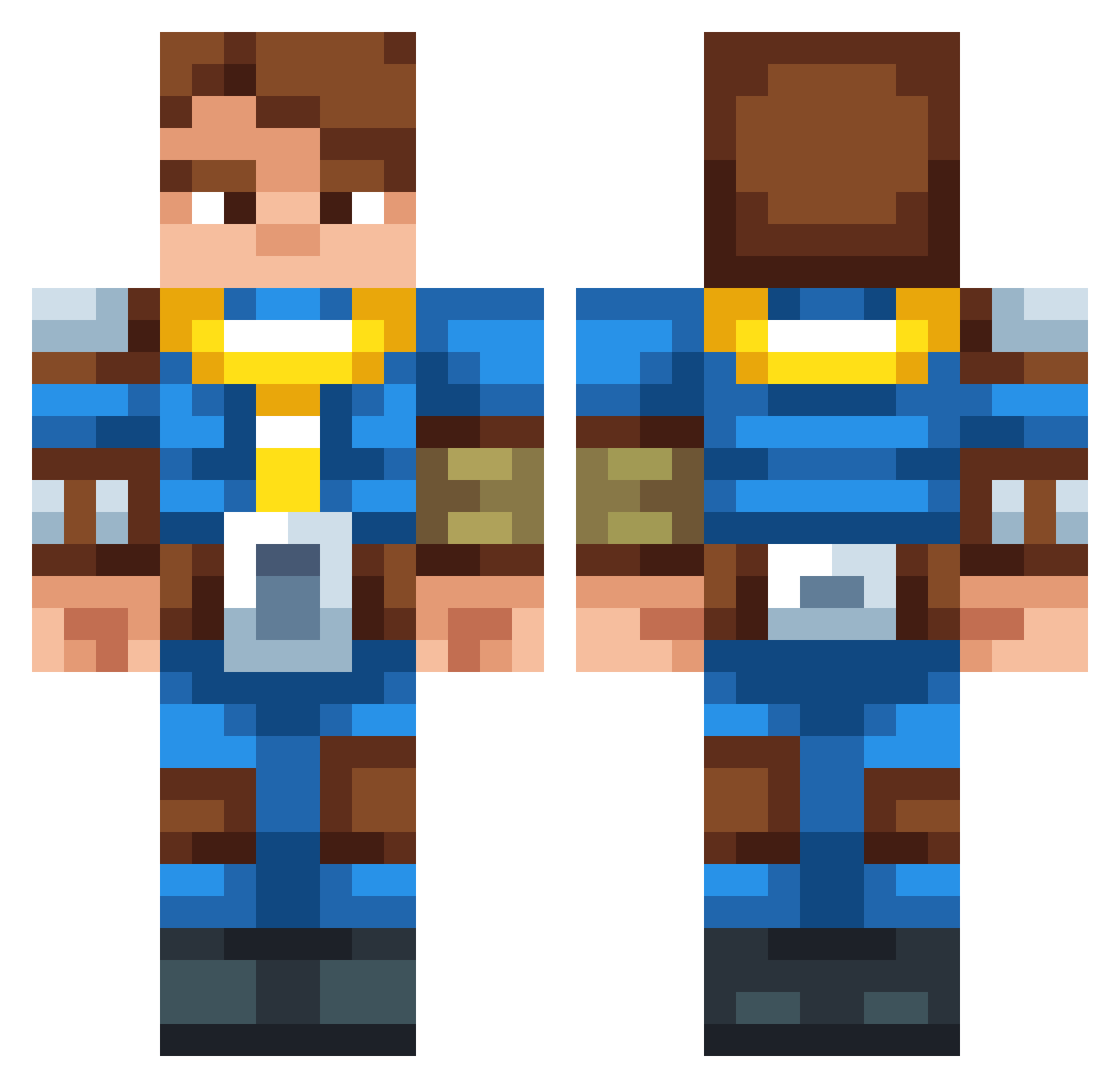 Alastor5982 Minecraft skin, front and back view
