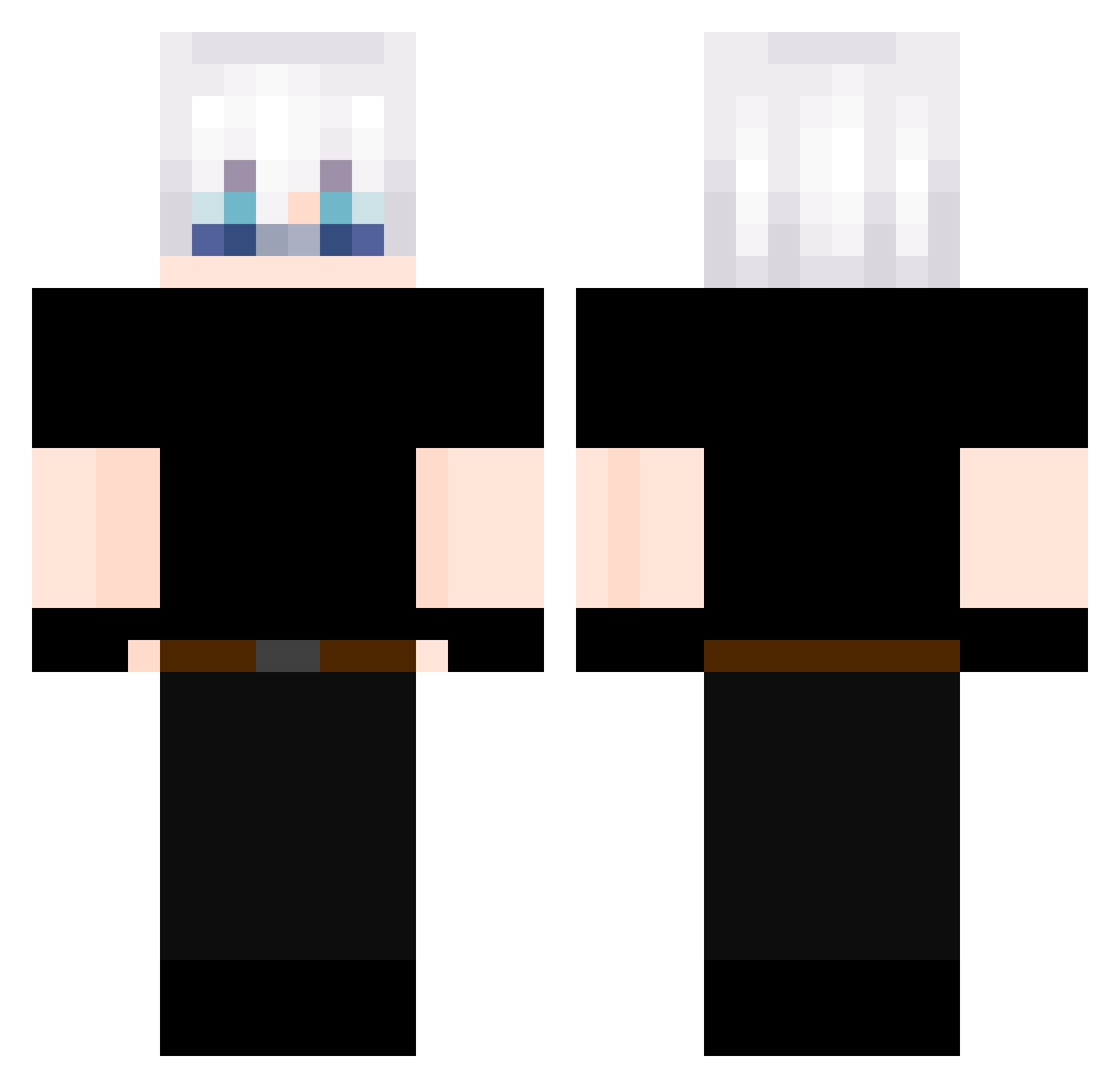 Vankishe Minecraft skin, front and back view