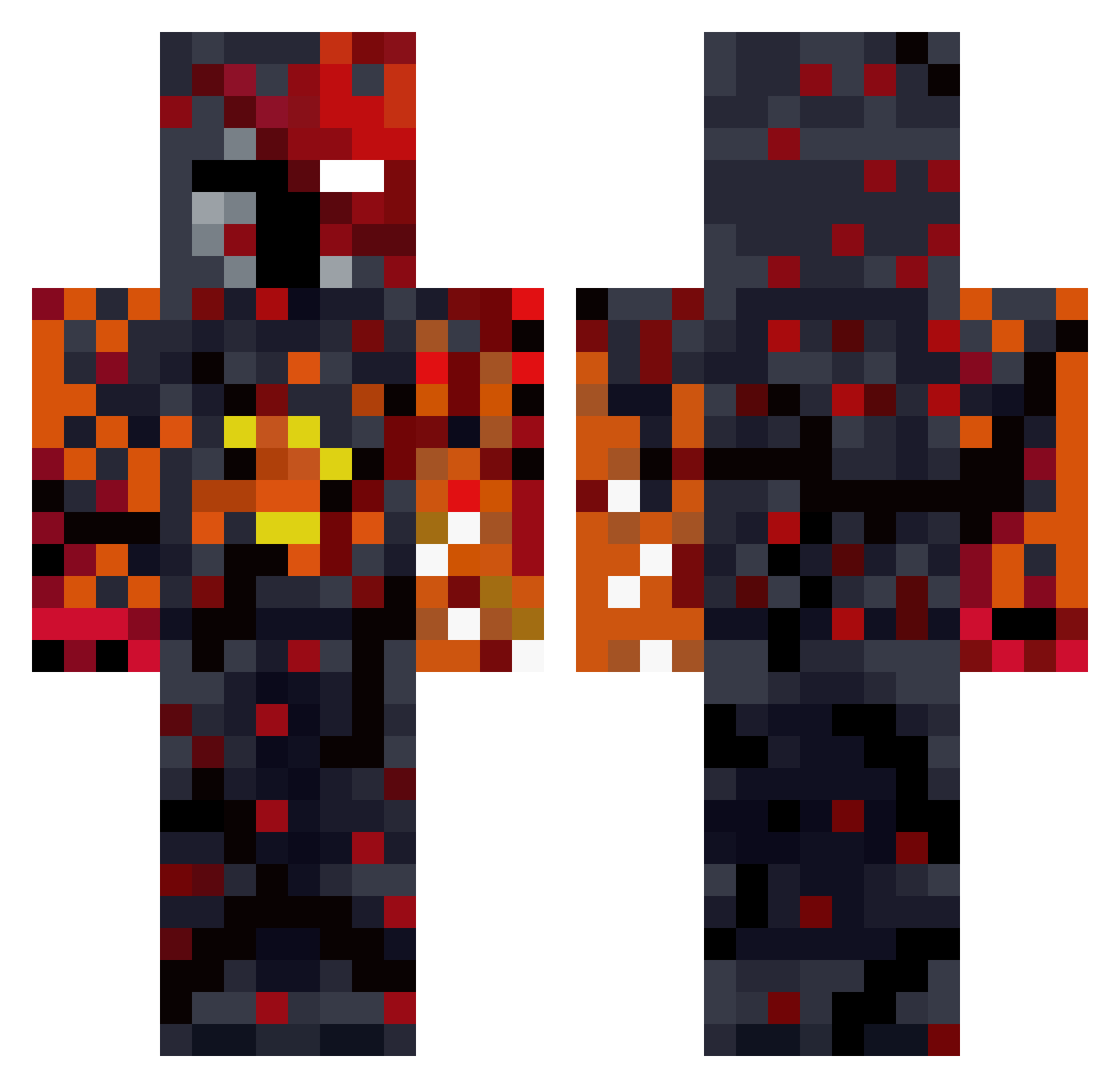 WildUpdate29 Minecraft skin, front and back view