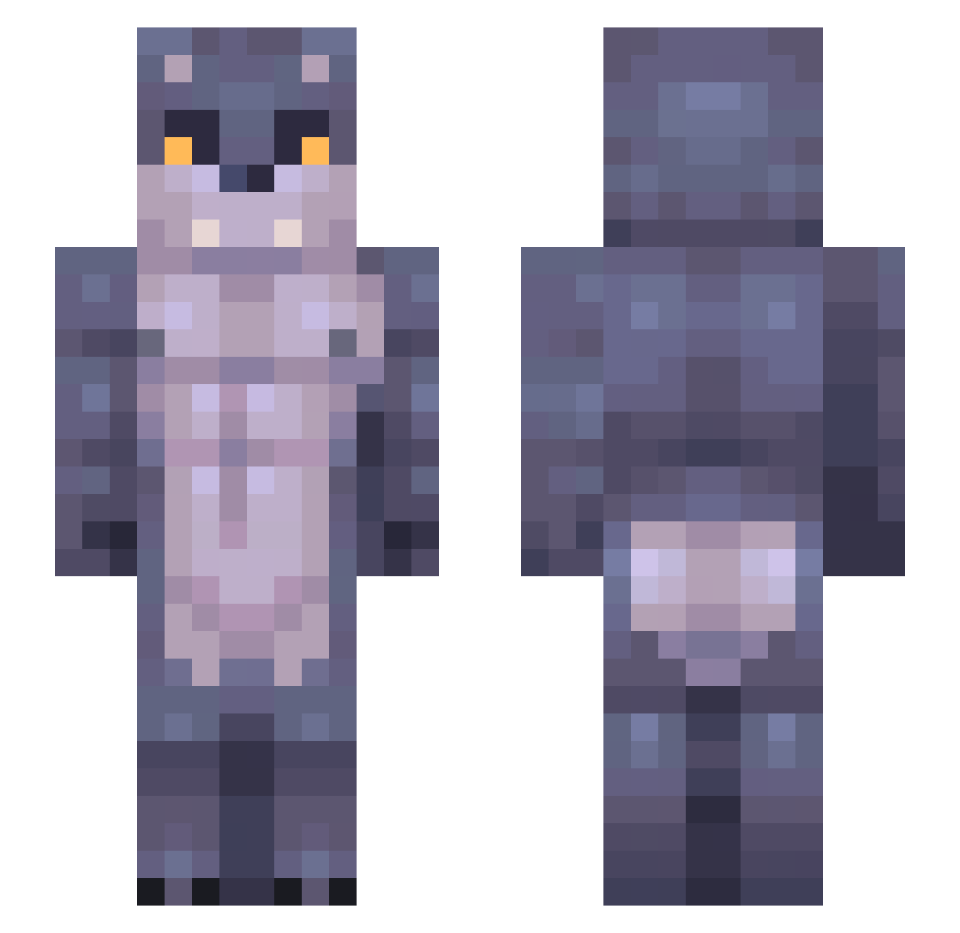 3hs1 Minecraft skin, front and back view